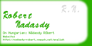 robert nadasdy business card